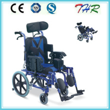 Thr-958L Silla de ruedas reclinable con respaldo alto para niños con parálisis cerebral